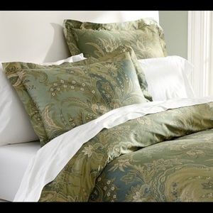 Pottery barn king duvet curtains,shams,pillows